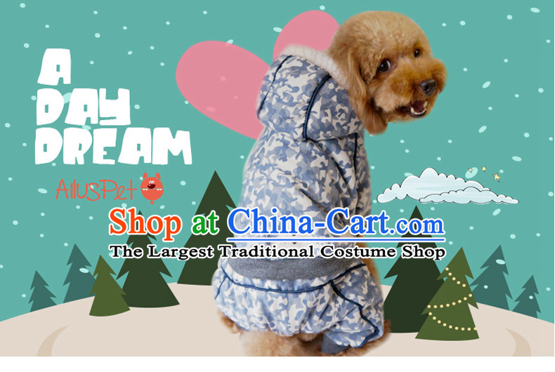 Dog Clothing Supplies dog costume pets clothes tedu gross autumn and winter waistcoat lovely services is a four-legged sweater cotton coat-colored shirt Blue M picture, prices, brand platters! The elections are supplied in the national character of distribution, so action, buy now enjoy more preferential! As soon as possible.