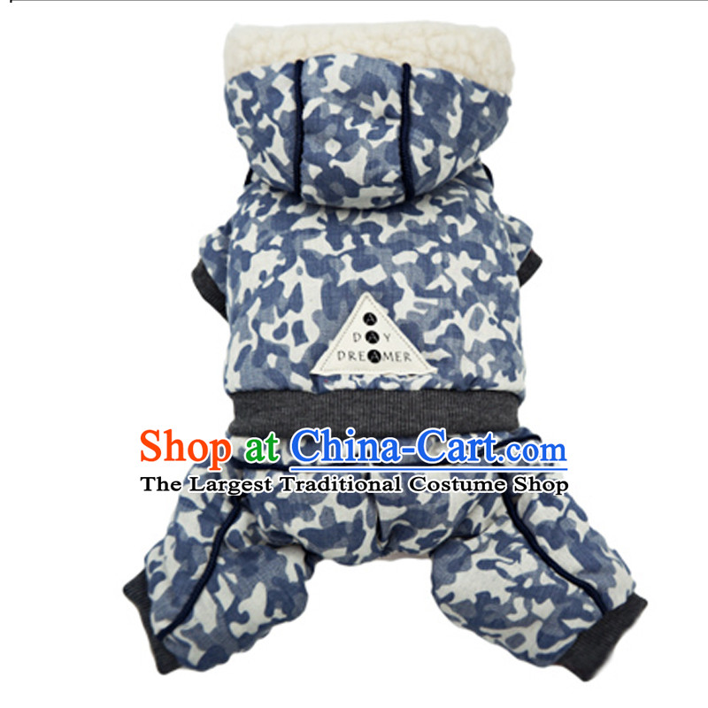 Dog Clothing Supplies dog costume pets clothes tedu gross autumn and winter waistcoat lovely services is a four-legged sweater cotton coat-colored shirt blue, L, full-lok (quanle) , , , shopping on the Internet