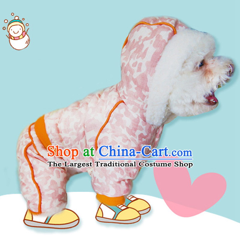Dog Clothing Supplies dog costume pets clothes tedu gross autumn and winter waistcoat lovely services is a four_legged sweater cotton coat_colored shirt pink L