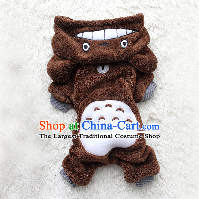 Dog clothes pet dog autumn and winter clothing chihuahuas than Xiong Hiromi vip pets clothing four feet, Yi cats four corners clothing _ brown L chest 44cm back long 30cm _7_10 catties_