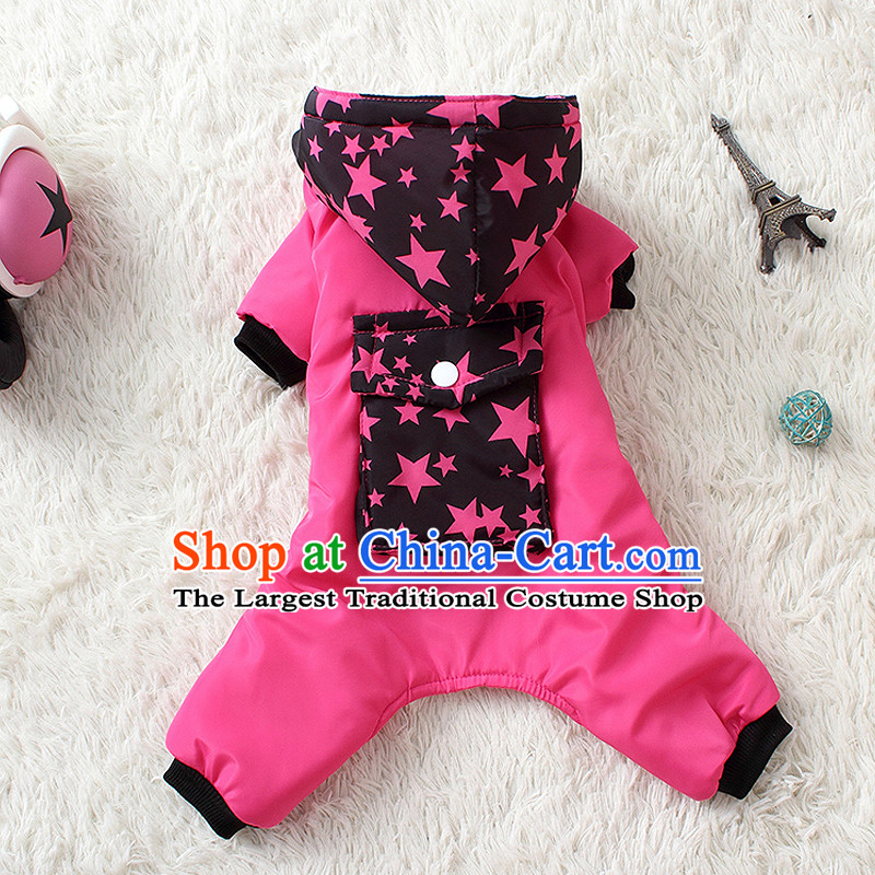 Dog clothes pet dog autumn and winter clothing chihuahuas than Xiong Hiromi vip pets clothing four feet, the corners of the Yi stars _ Pink M chest 37cm back long 25cm _5_6 catty_