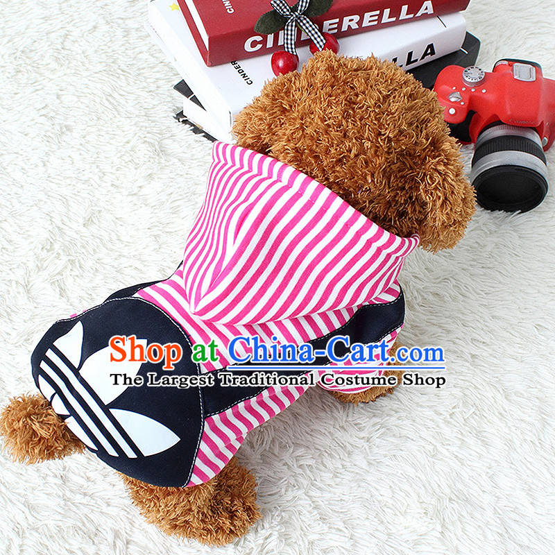 Dog clothes pet dog autumn and winter clothing chihuahuas than Xiong Hiromi vip pets clothing four feet, Yi clover strap - Pink M chest 37cm back long 25cm (5-6), not from the burden of shopping on the Internet has been pressed.