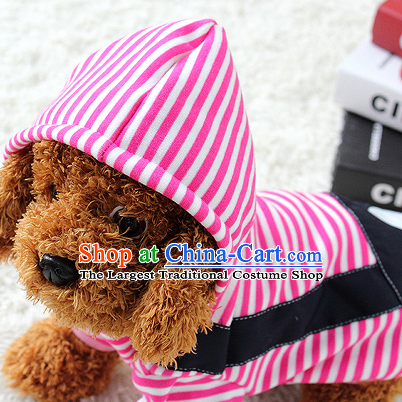 Dog clothes pet dog autumn and winter clothing chihuahuas than Xiong Hiromi vip pets clothing four feet, Yi clover strap - Pink M chest 37cm back long 25cm (5-6), not from the burden of shopping on the Internet has been pressed.