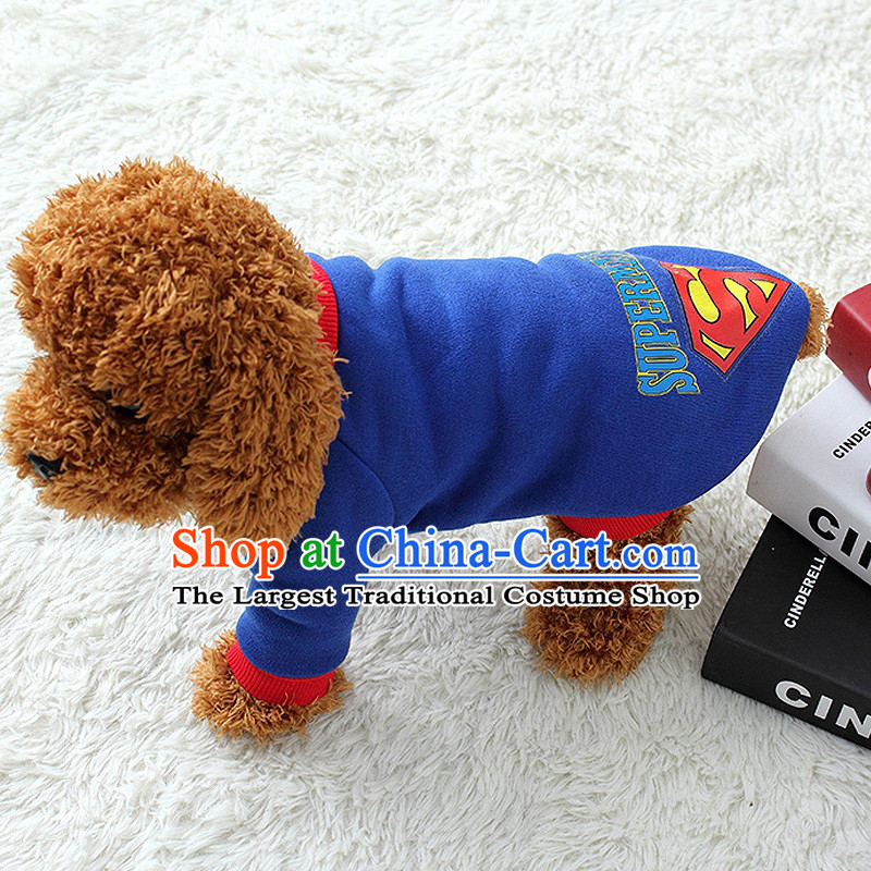 Dog clothes pet dog autumn and winter clothing chihuahuas than Xiong Hiromi vip pets clothing four feet, Yi Superman pattern L chest 44cm back long 30cm), not from the burden of (7-10 shopping on the Internet has been pressed.