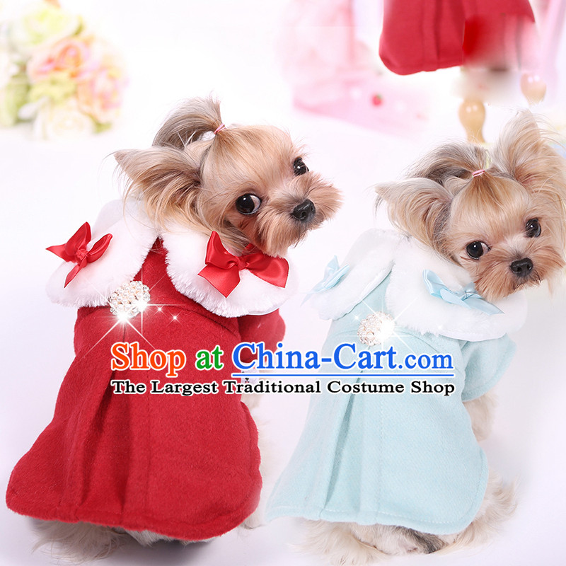 Winter clothing thick, dog costume gorgeous lady pets woolen coats dog costume MK15B25? SKYBLUE L, other shopping on the Internet has been pressed.
