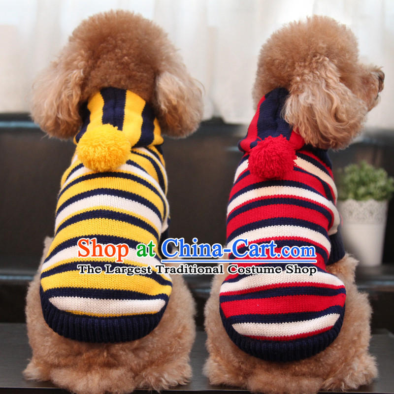 The Paddington streaks cap shirt dog clothes tedu clothes pet dog clothes Fall/Winter Collections yellow, blue, and white L, 9 easy-to-PET , , , shopping on the Internet