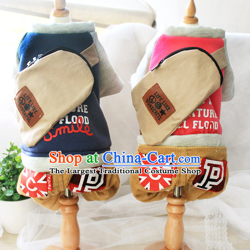 Fast skip dog clothes tedu gross than Xiong Chihuahuas Hiromi dog clothes Fall/Winter Collections Small dogs VIP-footed clothes dog sweater downcoat red stripes, L, a favorite of backpack , , , shopping on the Internet