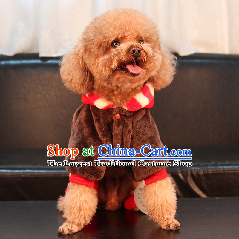 Dog clothes Fall/Winter Collections tedu dog clothes-footed yi pet clothes elk Brown, L, 9 easy-to-PET , , , shopping on the Internet