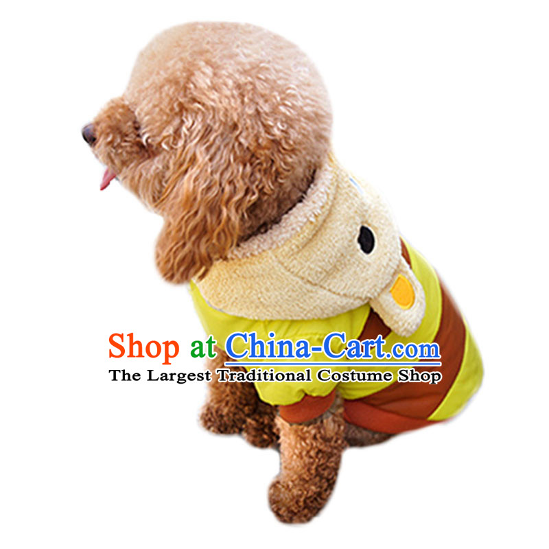 Dog clothes for autumn and winter clothing tedu pet dog clothes clothes dog Sweater Vest pet supplies yellow + red XL