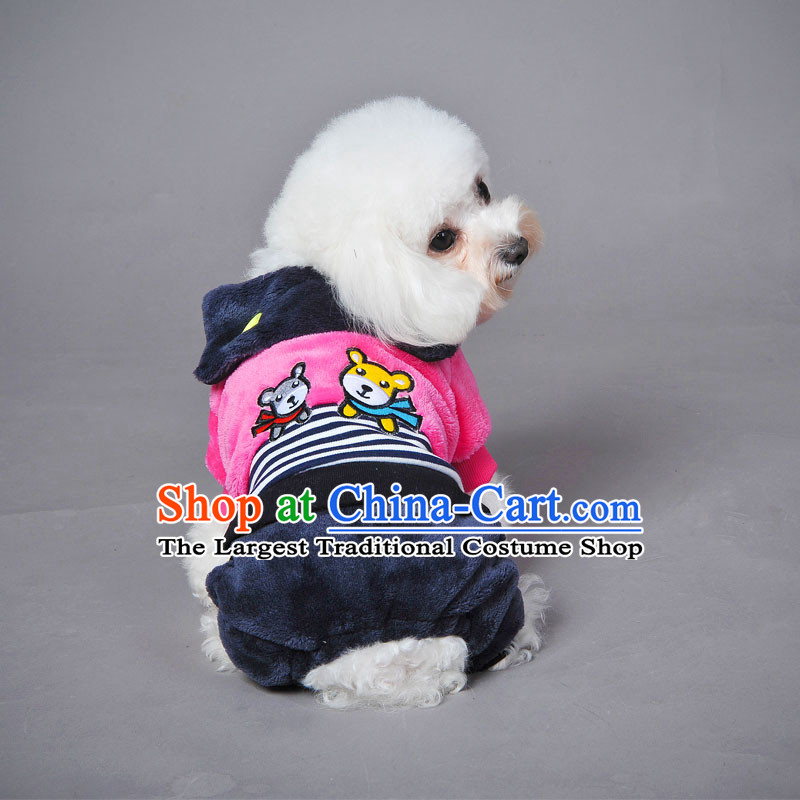 The pet dogs madden Mak dog clothes Fall/Winter Collections of four-footed yi seawater navy's dress Colonel flannel packaged in RED M Mak beans (madden) , , , shopping on the Internet