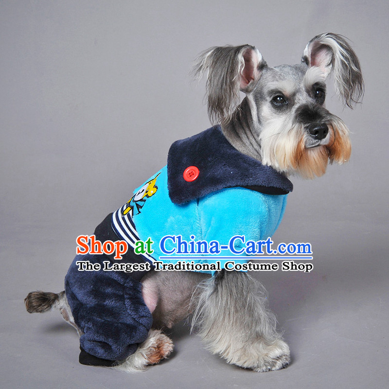 The pet dogs madden Mak dog clothes Fall/Winter Collections of four-footed yi seawater navy's dress Colonel flannel packaged in RED M Mak beans (madden) , , , shopping on the Internet