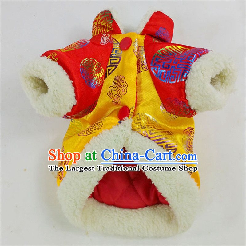 Tang Dynasty Chinese New Year of the dog field festive ãþòâ tedu Xiong VIP autumn and winter than cotton clothes pet clothing gold festive M________ , , , shopping on the Internet
