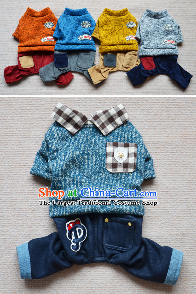 Pet dog of autumn and winter clothing clothes knitting series four-legged Yi VIP Hiromi than Xiong tedu clothing Flow Kit gray coat navy blue trousers M of pictures, prices, brand platters! The elections are supplied in the national character of distribution, so action, buy now enjoy more preferential! As soon as possible.