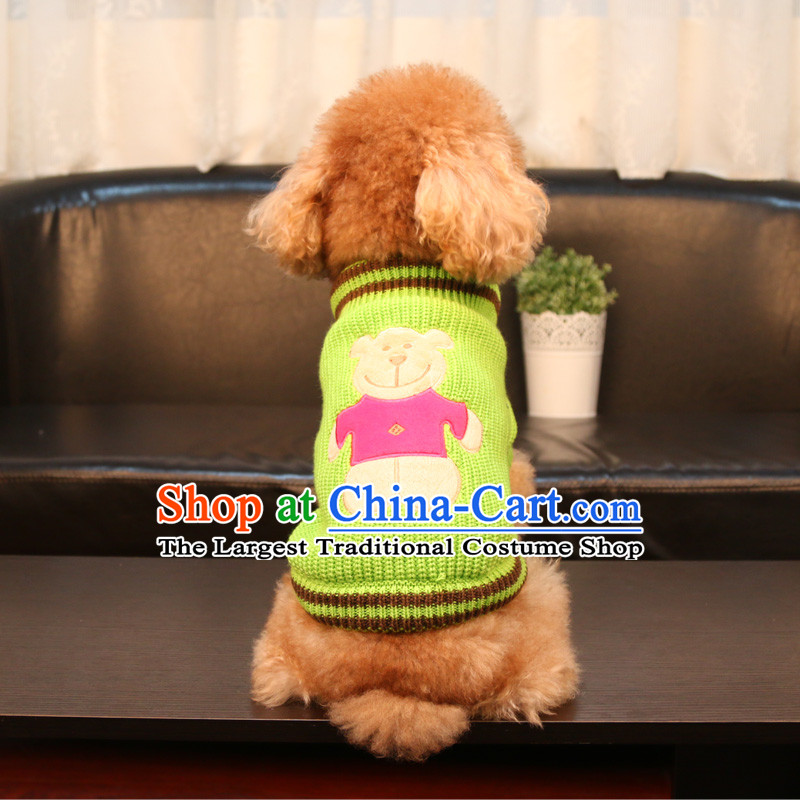 Dog clothes pet dog dog clothes dog sweater tedu than Xiong clothes Fall_Winter Collections Green M