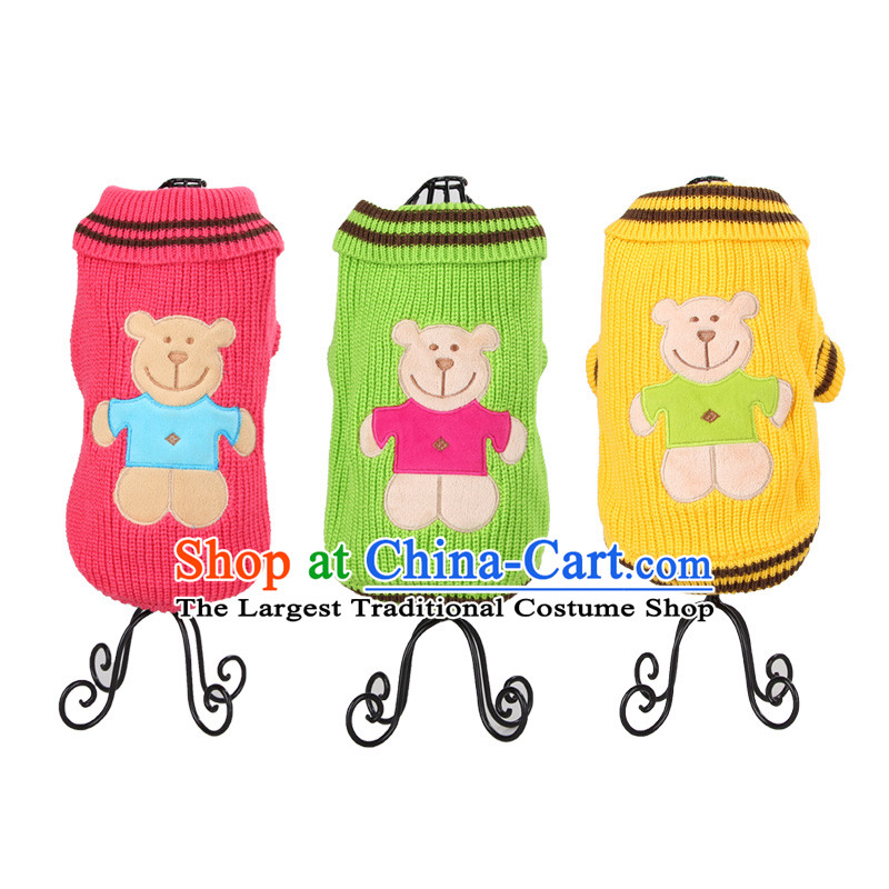 Dog clothes pet dog dog clothes dog sweater tedu than Xiong clothes Fall/Winter Collections Green M 9-PET , , , shopping on the Internet