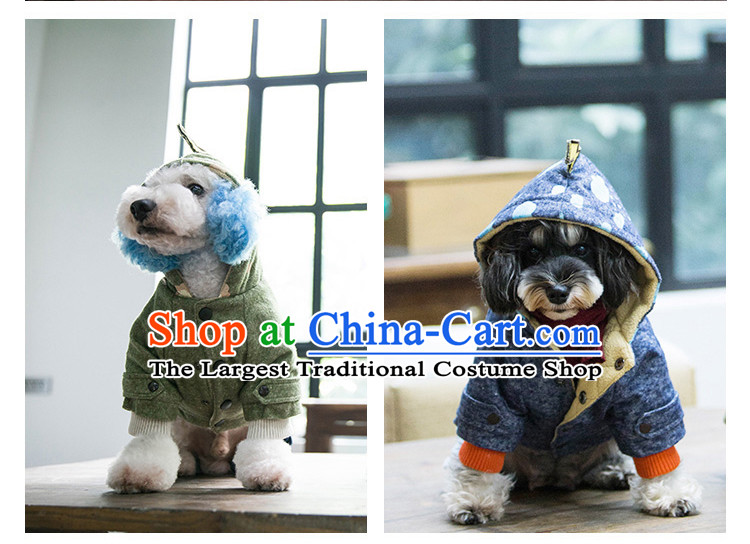 Pet dog costume autumn and winter clothing it thick with cap body Yi Tae Duby Xiong VIP Hiromi short jacket, blue L of pictures, prices, brand platters! The elections are supplied in the national character of distribution, so action, buy now enjoy more preferential! As soon as possible.