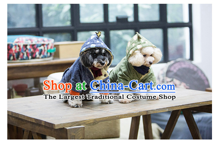 Pet dog costume autumn and winter clothing it thick with cap body Yi Tae Duby Xiong VIP Hiromi short jacket, blue L of pictures, prices, brand platters! The elections are supplied in the national character of distribution, so action, buy now enjoy more preferential! As soon as possible.