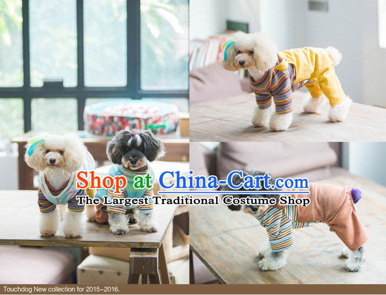 Pet dog costume autumn and winter clothing it leave two jumpsuits stripes tedu than Xiong VIP Hiromi short jacket, brown JUMPSUITS XS, pictures, prices, brand platters! The elections are supplied in the national character of distribution, so action, buy now enjoy more preferential! As soon as possible.