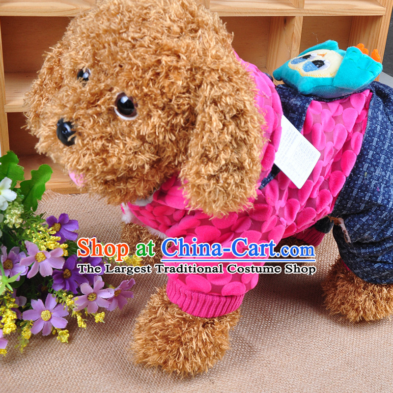 Dog Fall_Winter Collections warm clothing tedu pet clothes_footed Yi Xiong VIP lovely of more than small dogs clothes pink S